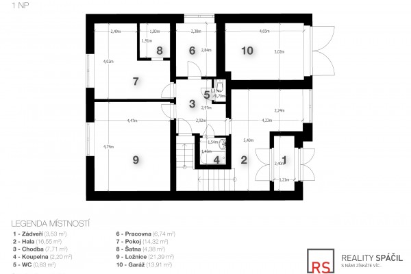Prodej RD 5+KK (282m2) na pozemku o výměře 392m2 v obci Dolní Loučky