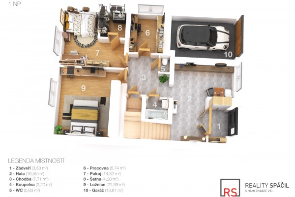 Prodej RD 5+KK (282m2) na pozemku o výměře 392m2 v obci Dolní Loučky
