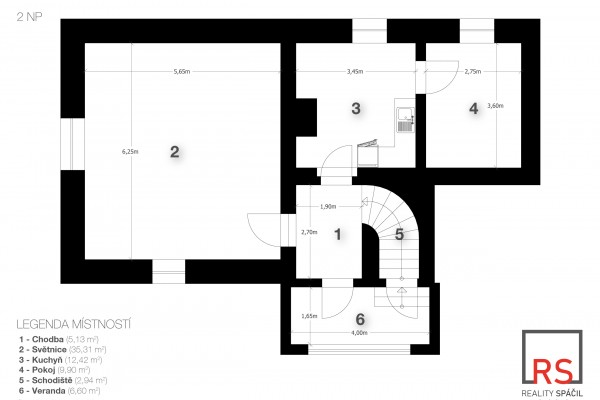 Prodej RD 4+1 (170m2) na pozemku o výměře 979m2 v obci Střítež na Vysočině.