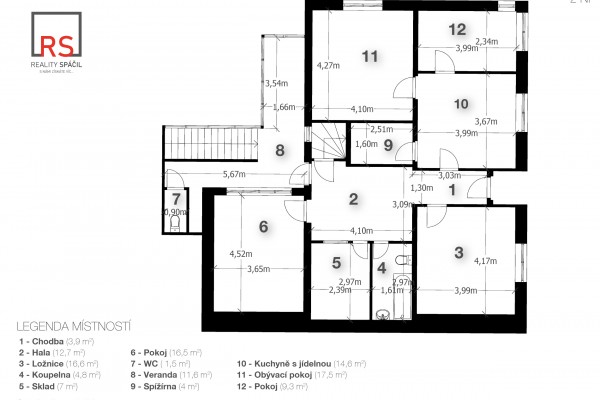 Prodej podsklepeného  RD 4+1 (120m2) s uzavřeným dvorem, zahradou, stodolou a ovocným sadem, Lažánky u Veverské Bítýšky.