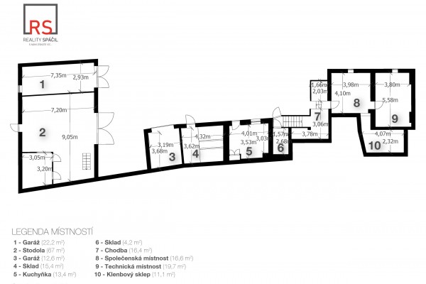 Prodej podsklepeného  RD 4+1 (120m2) s uzavřeným dvorem, zahradou, stodolou a ovocným sadem, Lažánky u Veverské Bítýšky.