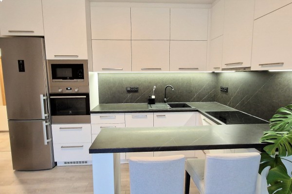 Prodej novostavby bytu 2KK (40m2) s balkonem, sklepem a vlastním parkovacím místem přímo u domu.
