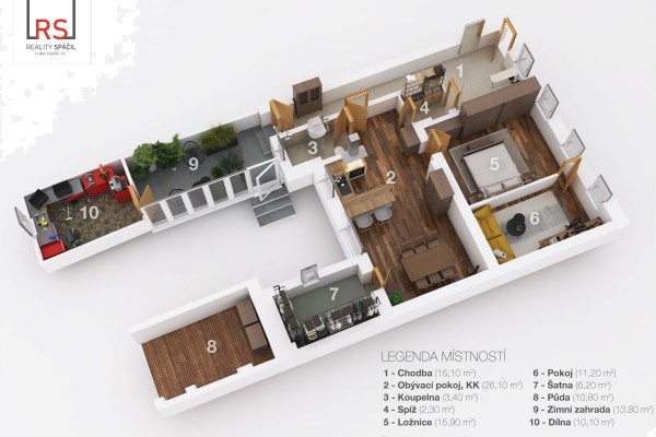 Prodej rodinného domu 3KK (136m2) na pozemku o výměře 291m2,  Brno – Medlánky, Palírenská 100/4