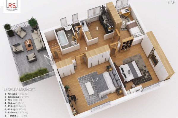 Prodej RD 4+1 (206m2) na pozemku o výměře 1.287m2, Vícov 150