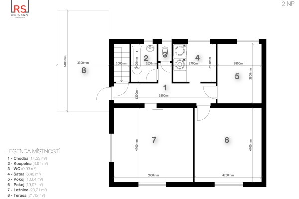 Prodej RD 4+1 (206m2) na pozemku o výměře 1.287m2, Vícov 150
